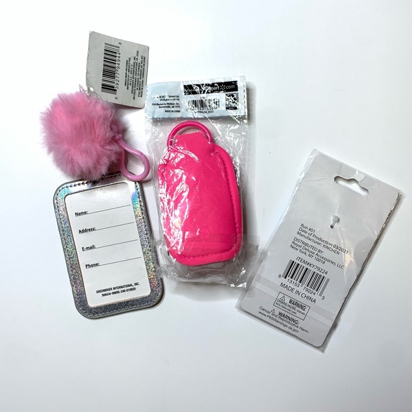 3 Piece Pink Keychain Accessory Bundle - Picture 2 of 2